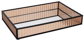 Δίσκος Με Καθρέπτη 89396 20x30cm Honey Μέταλλο,Γυαλί