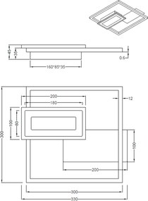 Φωτιστικό Πλαφονιέρα LED RL Spiro Silver R67862107