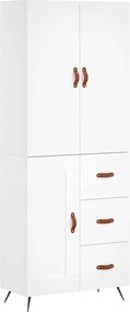 vidaXL Ντουλάπι Λευκό 69,5x34x180 εκ. από Επεξεργασμένο Ξύλο