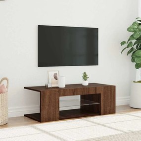 vidaXL Έπιπλο Τηλεόρασης με LED Καφέ Δρυς 90x39x30 εκ.