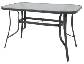Τραπέζι RIO Μέταλλο/Γυαλί Ανθρακί/Clear 140x80x71cm