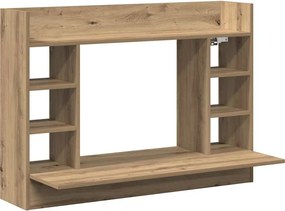 vidaXL Επιτοίχιο γραφείο με ράφι artisan δρυς 105 x 48 x 75 εκ.