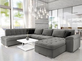 Γωνιακός Καναπές Miami 126, Λειτουργία ύπνου, Αποθηκευτικός χώρος, 348x205x76cm, 144 kg, Πόδια: Πλαστική ύλη | Epipla1.gr