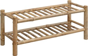 vidaXL Ράφι Παπουτσιών με ράφι Φυσικό 68 x 28 x 30 εκ Μπαμπού
