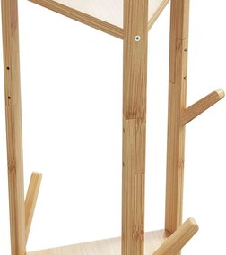 vidaXL Βάση για Ρούχα με Γάντζους και Ράφια 39x33x166 εκ. από Μπαμπού
