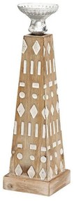 Κηροπήγιο VIN306 Κρεμ 47x14x14cm Espiel Wood