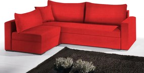 Γωνιακός καναπές Kleio-215φ 160β-Κόκκινο