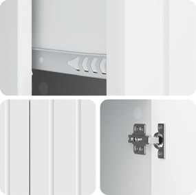 vidaXL Πλαϊνό γραφείο Λευκό 89 x 34,5 x 62 εκ. Επεξεργασμένο Ξύλο