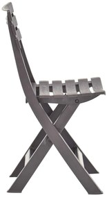 vidaXL Καρέκλες Κήπου Πτυσσόμενες 2 τεμ. Μόκα Πλαστικές