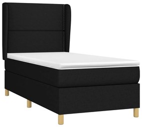 ΚΡΕΒΑΤΙ BOXSPRING ΜΕ ΣΤΡΩΜΑ ΜΑΥΡΟ 90X190 ΕΚ.ΥΦΑΣΜΑΤΙΝΟ 3128407