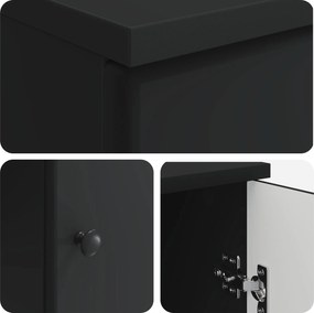 vidaXL Γραφείο με ράφι Μαύρο 142,5 x 50 x 75 εκ. Επεξεργασμένο Ξύλο