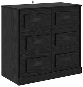 vidaXL Παραδοσιακά Πλευρικά Έπιπλα με συρτάρι 2 pcs Μαύρη Οξυά