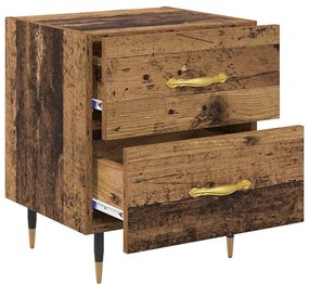 vidaXL Κομοδίνο 2 pcs Παλαιό ξύλο 40 x 35 x 47.5 εκ Επεξεργασμένο ξύλο