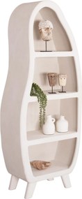 ΡΑΦΙΕΡΑ ΣΕΙΡΑ SANTORINI HM18067 MDF ΣΕ ΥΠΟΛΕΥΚΟ ΧΡΩΜΑ 80x38x196Υεκ.