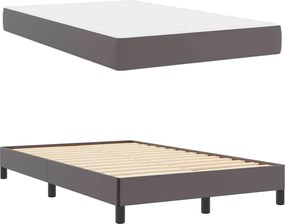 vidaXL Σκελετός Κρεβατιού με στρώμα Γκρι 120 x 190 cm ύφασμα