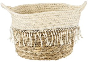Καλάθι - Κασπώ Mykonos 20279 Φ22x15cm Natural-Beige GloboStar Cotton,Wicker