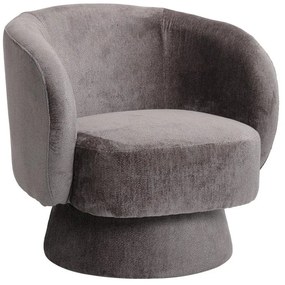 Πολυθρόνα περιστρεφόμενη Kreslo ύφασμα σε ανθρακί απόχρωση 78x81x77εκ 78x81x77 εκ.