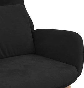 vidaXL Πολυθρόνα Relax Μαύρη Βελούδινη