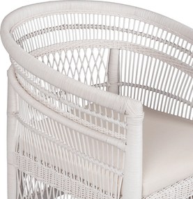 ΠΟΛΥΘΡΟΝΑ MALAWI HM9635.02 ΞΥΛΟ ΜΑΟΝΙ ΜΕ RATTAN ΛΕΥΚΟ--Β'ΔΙΑΛΟΓΗΣ 80x70x86Υεκ.