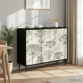 vidaXL Πλαϊνό γραφείο GOTHA Μαύρη Δρυς 102 x 33 x 76 εκ.