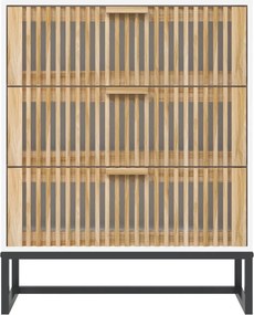 vidaXL Συρταριέρα Λευκή 60 x 30 x 75 εκ. από Επεξεργασμένο Ξύλο