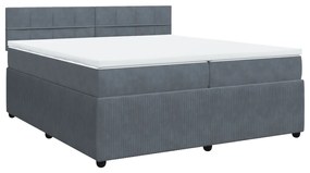 ΚΡΕΒΑΤΙ BOXSPRING ΜΕ ΣΤΡΩΜΑ ΣΚΟΥΡΟ ΓΚΡΙ 200X200 ΕΚ. ΒΕΛΟΥΔΙΝΟ 3287831