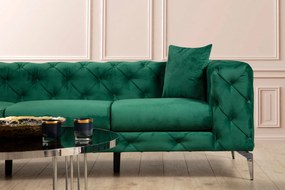 Καναπές Chesterfield 3θέσιος Como 237x90x70εκ - Green