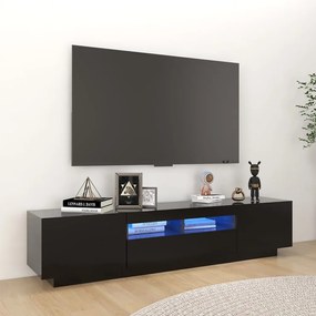 Έπιπλο Τηλεόρασης με LED Μαύρο 180 x 35 x 40 εκ. - Μαύρο