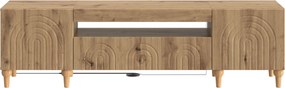 vidaXL Ντουλάπα LED Τηλεόρασης ALKMAAR 153 x 35 x 43 εκ Artisan Δρυς