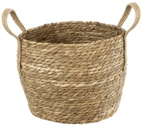 Καλάθι Διακοσμητικό Paros 20277 Φ29x25cm Natural GloboStar Seagrass