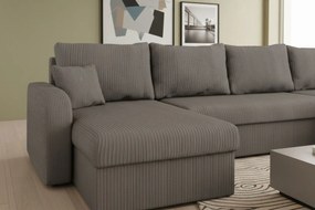 Γωνιακός καναπές Kris U-Gkri Skouro