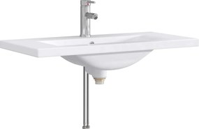 vidaXL Λεκάνη μπάνιου Χρωμέ 81 x 40 x 17,5 εκ. Μέταλλο
