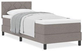 vidaXL Κρεβάτι box spring με στρώμα με στρώμα Taupe 80 x 200 cm ύφασμα