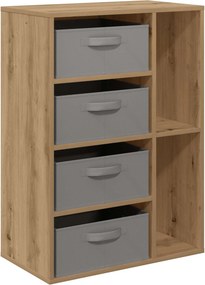 vidaXL Πλαϊνό γραφείο Artisan Δρυς 60 x 33,5 x 84 εκ