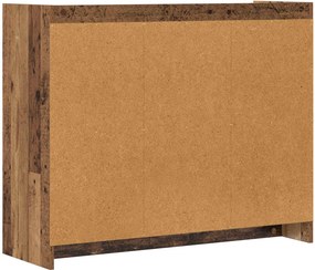 vidaXL Πλαϊνό γραφείο Παλαιωμένο ξύλο 98,5 x 33 x 80 εκ