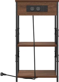 vidaXL Κομοδίνο 2 pcs Καφέ δρυς 41 x 31 x 76 εκ. Επεξεργασμένο ξύλο