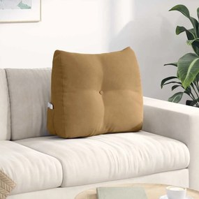 vidaXL Μαξιλάρι Πλάτης Καφέ 60 x 24 x 50 εκ Βελούδο