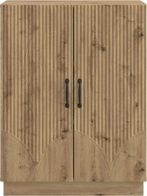 vidaXL Πλαϊνό γραφείο Artisan Δρυς 66 x 34,5 x 87 εκ.