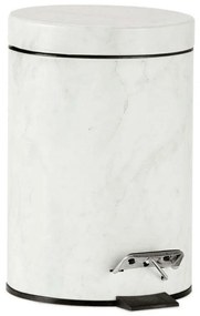Κάδος Απορριμμάτων Marbleized 3Lt AH-BA72131 23x17,5x25cm White Andrea House Metal