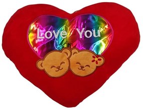 Λούτρινο μαξιλάρι καρδούλα "love you"
