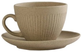 Φλιτζάνι Cappuccino Με Πιατάκι Gobi OW2012K6 290ml Beige Espiel Πορσελάνη