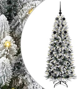vidaXL Τεχνητό Χριστουγεννιάτικο Δέντρο με 150 LED Λευκό 150 cm
