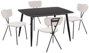 ΣΕΤ ΤΡΑΠΕΖΑΡΙΑΣ 5ΤΜΧ RAVEN HM21067.02 ΚΕΡΑΜΙΚΟ TOP ΜΑΥΡΟ ΜΑΡΜΑΡΟ--ΜΕΤΑΛΛΟ