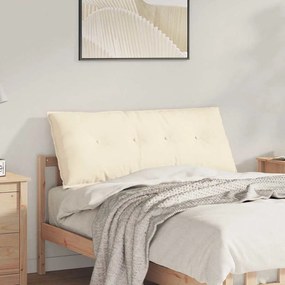 vidaXL Μαξιλάρι Πλάτης Κρεμ 120 x 50 cm Υφασμάτινο Κορντουρά