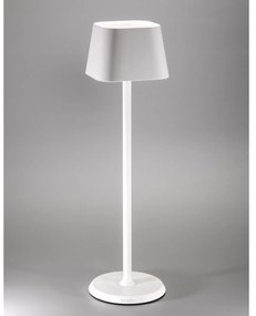 Επιτραπέζιο Φωτιστικό LED Φορητό GEORGINA Λευκό Αλουμίνιο 11x11x37.7cm