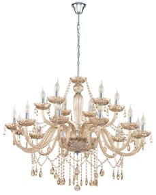 Φωτιστικό Οροφής Basilano 39095 Cognac Eglo Metal, Glass