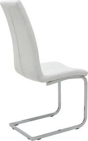 Καρέκλα Darrell pakoworld pu λευκό-βάση χρωμίου 42x49x106εκ 2TMX