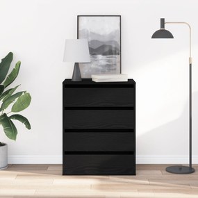 vidaXL Συρταριέρα Μαύρη Δρυς 60x41x76 εκ Επεξεργασμένη Ξυλεία