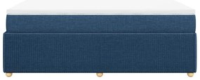 vidaXL Κρεβάτι Boxspring με Στρώμα Μπλε 120x200 εκ. Υφασμάτινο