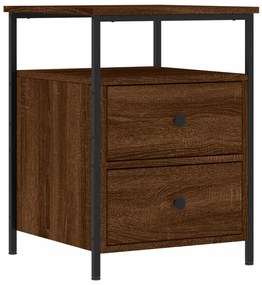 vidaXL Κομοδίνο Καφέ Δρυς 44 x 45 x 60 εκ. από Επεξεργασμένο Ξύλο